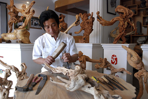 奥运根雕王和他的大观园梦---安徽频道新闻