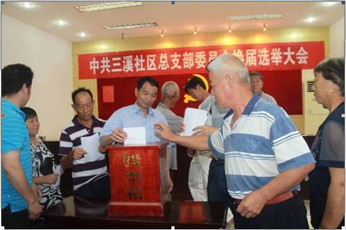 旌德县三溪社区党总支换届 党员自选当家人