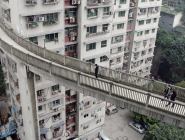 重慶現最“任性”天橋 穿樓而過