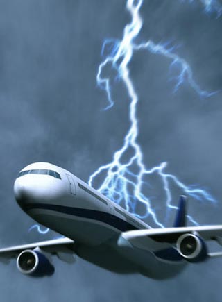 美國西雅圖兩架飛機被閃電擊中