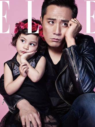 劉燁攜愛女拍時尚大片 小霓娜濃眉大眼靈氣足