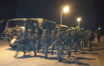 31集團軍赴漳州PX項目爆炸現場