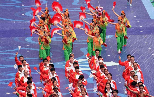 第十屆全國少數民族傳統體育運動會安徽代表團入場