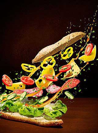 英攝影師拍飛行的食物 顛覆視覺效果