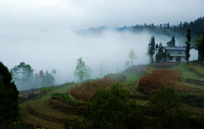湖北恩施大山深處的秀美畫卷