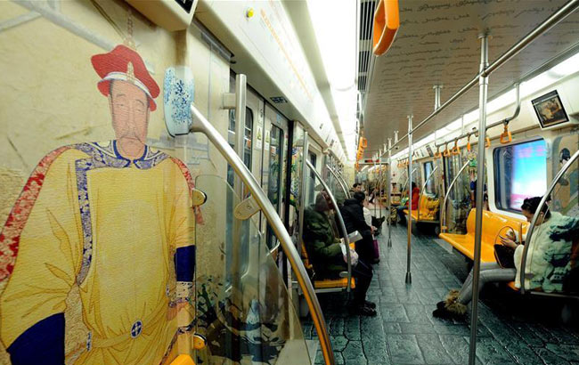 沈陽開出最炫地鐵 6節車廂展現歷史