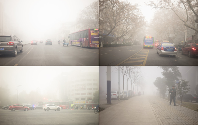 省城合肥遇大雾迷城