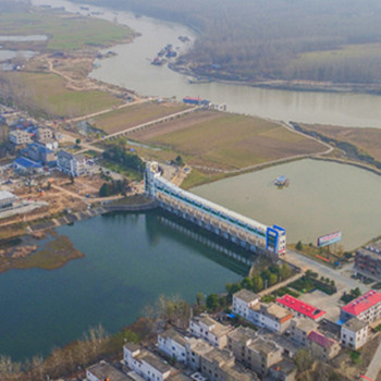 航拍：淮河水利第一閘 初冬美景王家壩