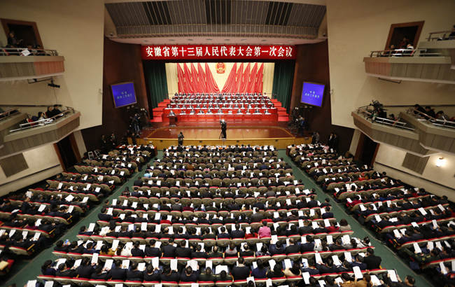 全景直擊安徽省十三屆人大一次會議開幕