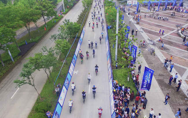 航拍：環江淮萬人騎行大賽含山站