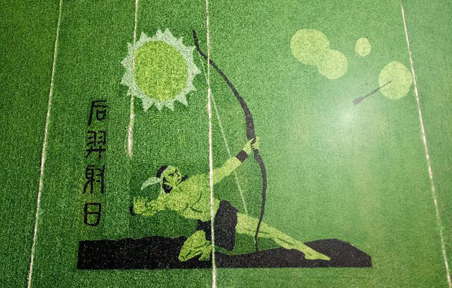 安徽壽縣:稻田畫進入觀賞期