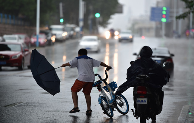 臺風“溫比亞”襲擊安徽帶來強降雨和大風 應急響應上升為Ⅲ級