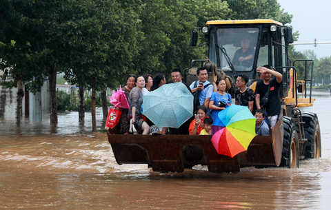 臺風後的緊急疏散