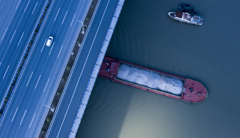 航拍：皖河大桥展雄姿 城乡巨变路相连