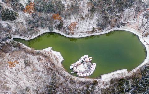 航拍:江南江北雪漫漫 淮北大地落瓊芳