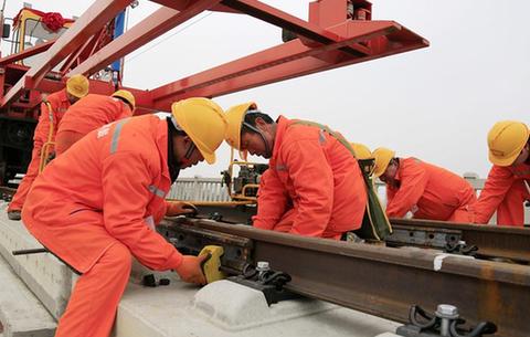 商合杭高鐵正式開始鋪軌