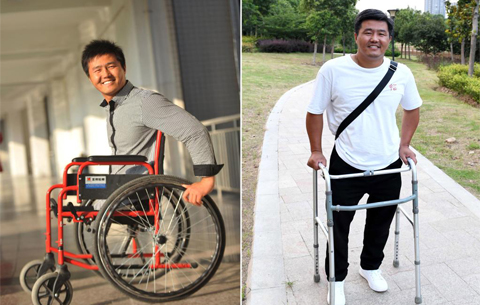 新华全媒+|轮椅男孩：为梦想起“立”